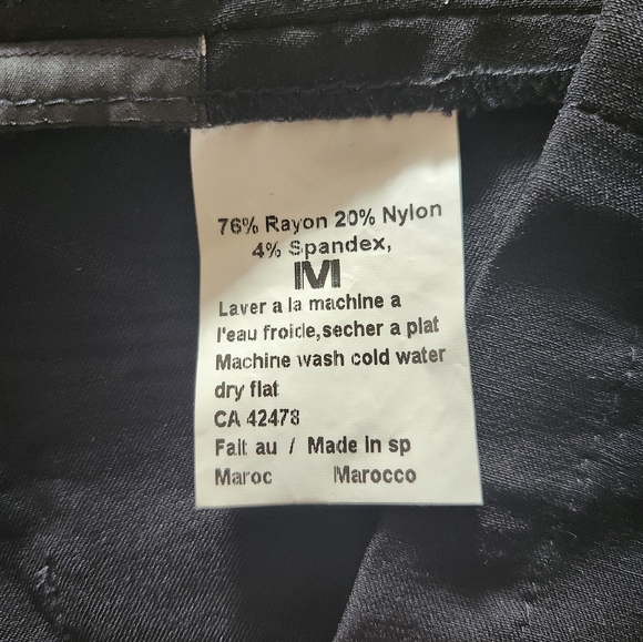 Dollface Black with Silver Trims Off-Shoulder Stretchy Top with Belt - Size M - Picture 6 of 6